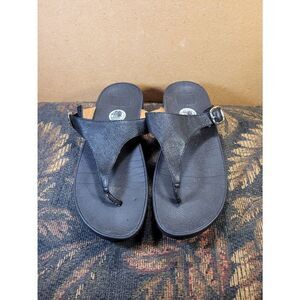 Fitflop Black Flip-Flops- Size 8
